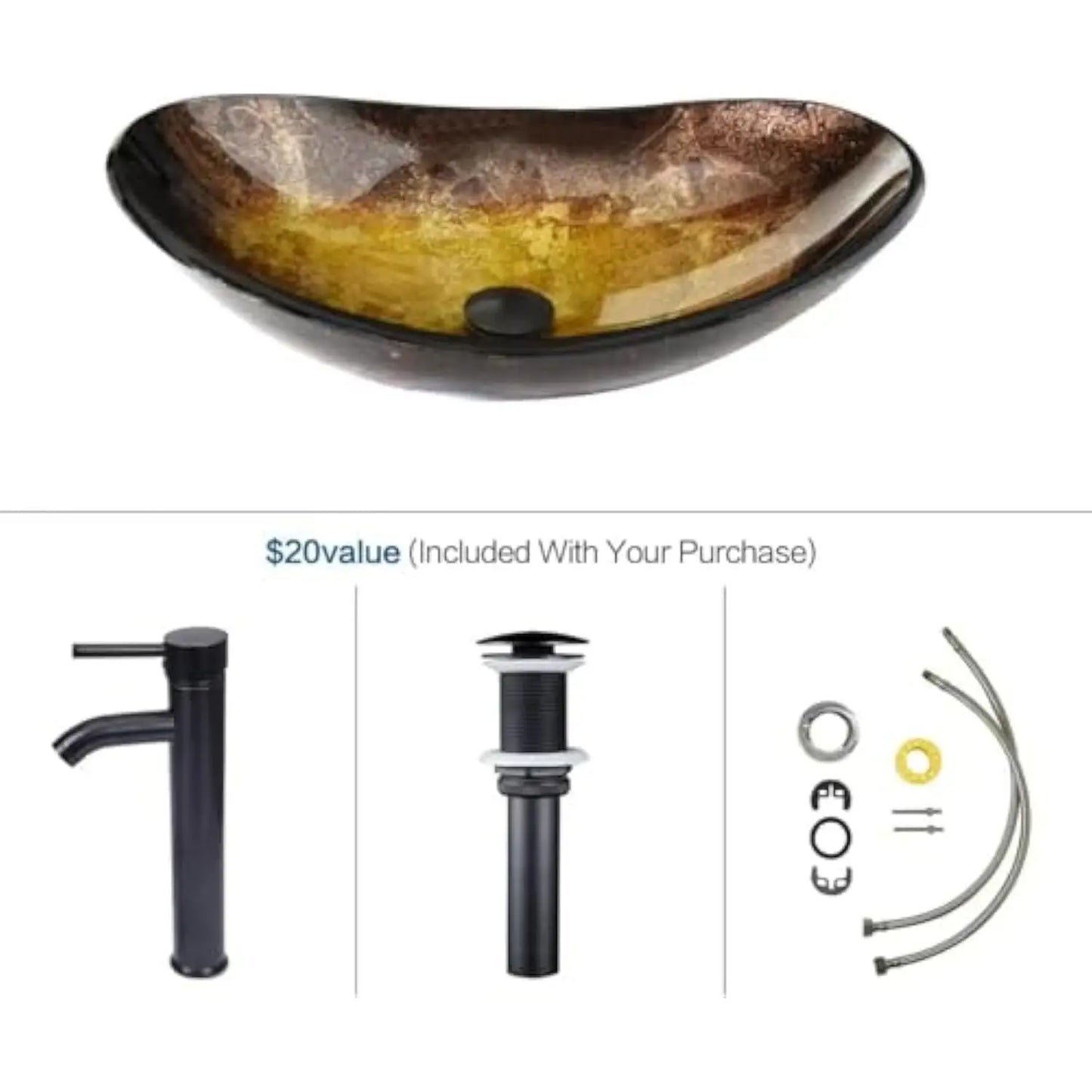 Artistic Glass Vessel Sink