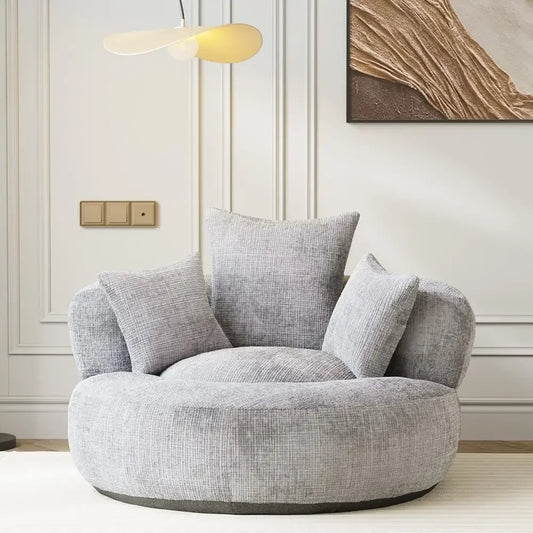 Large Beanbag Chair, Chenille Upholstered