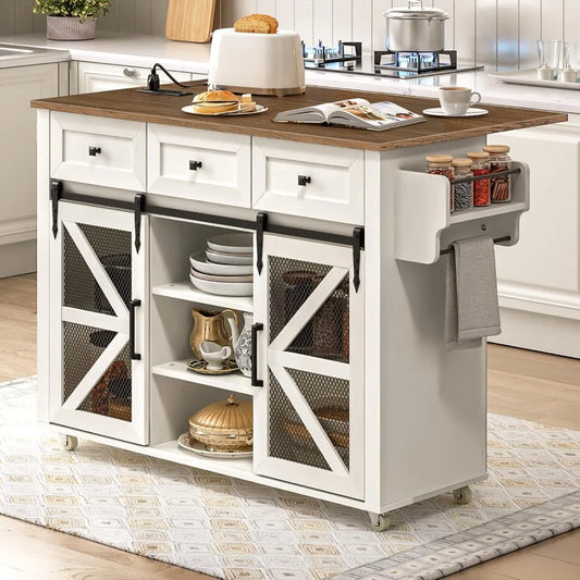 Kitchen Island W/ charging station