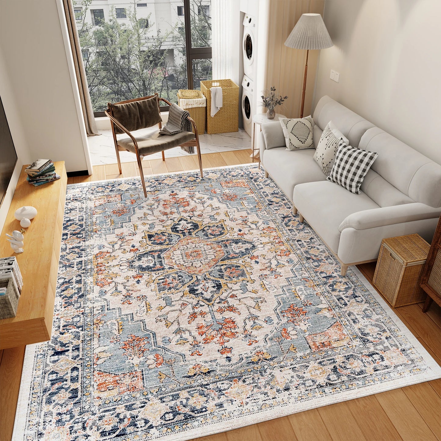 Washable Rug, with Non-Slip Backing