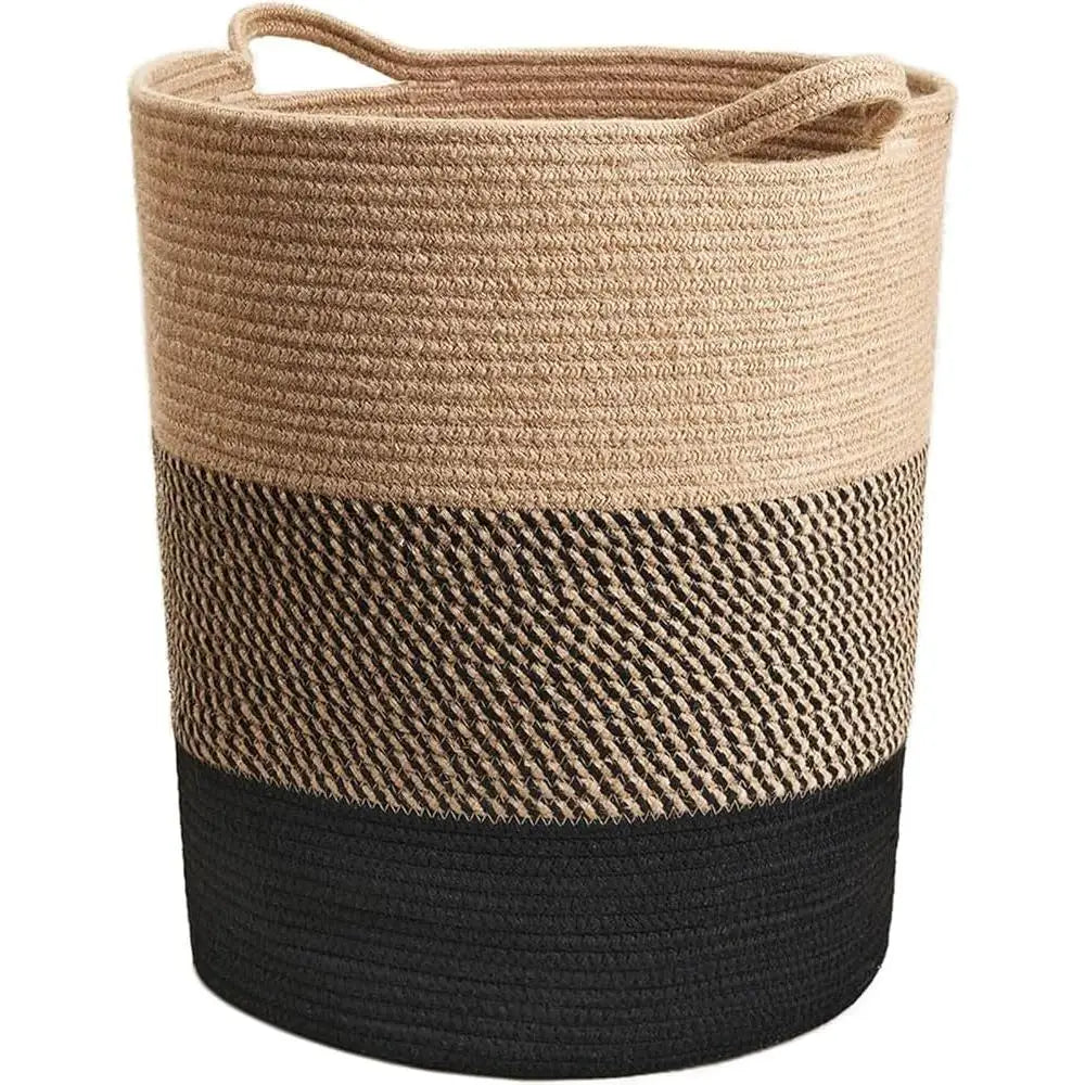Large Woven Laundry Basket Jute Rope