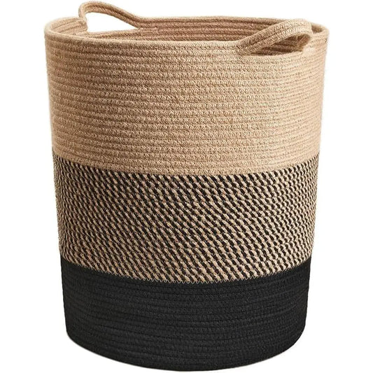Large Woven Laundry Basket Jute Rope