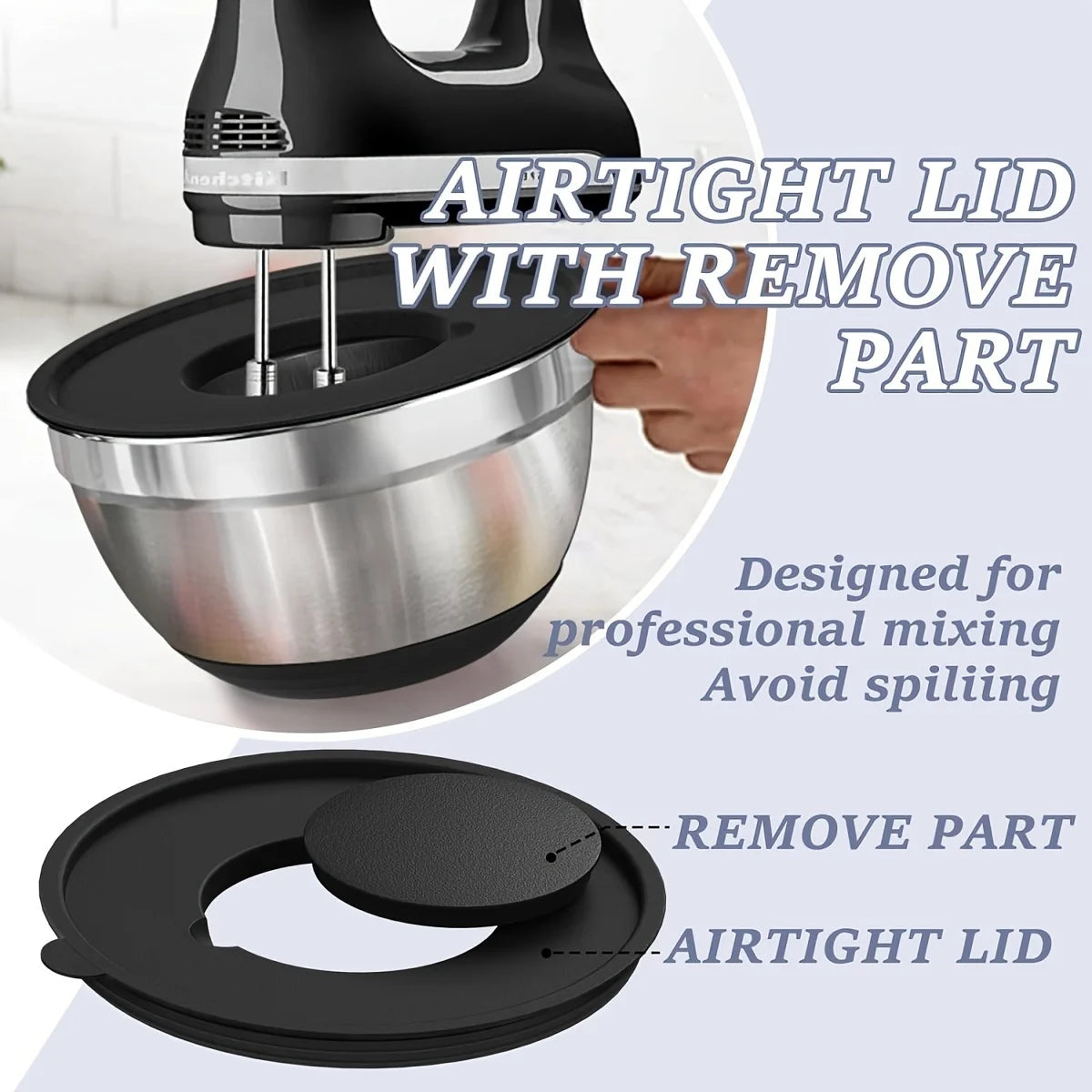 8pcs Stainless Steel Mixing Bowl Set