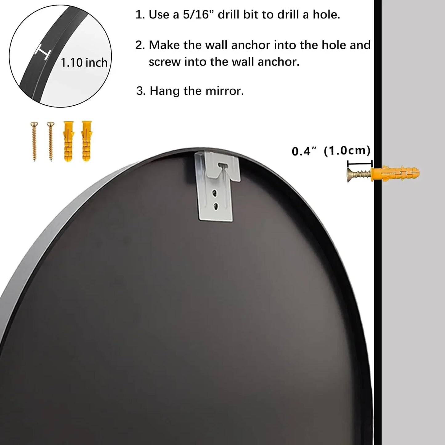 24-inch Round Wall Mounted Mirrors