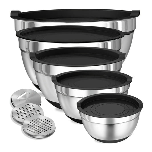 8pcs Stainless Steel Mixing Bowl Set