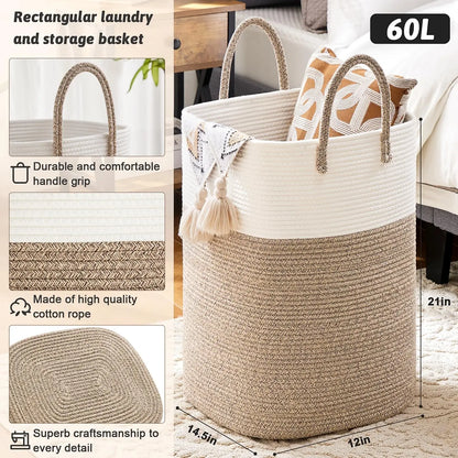 Woven Cotton Rope Laundry Hamper