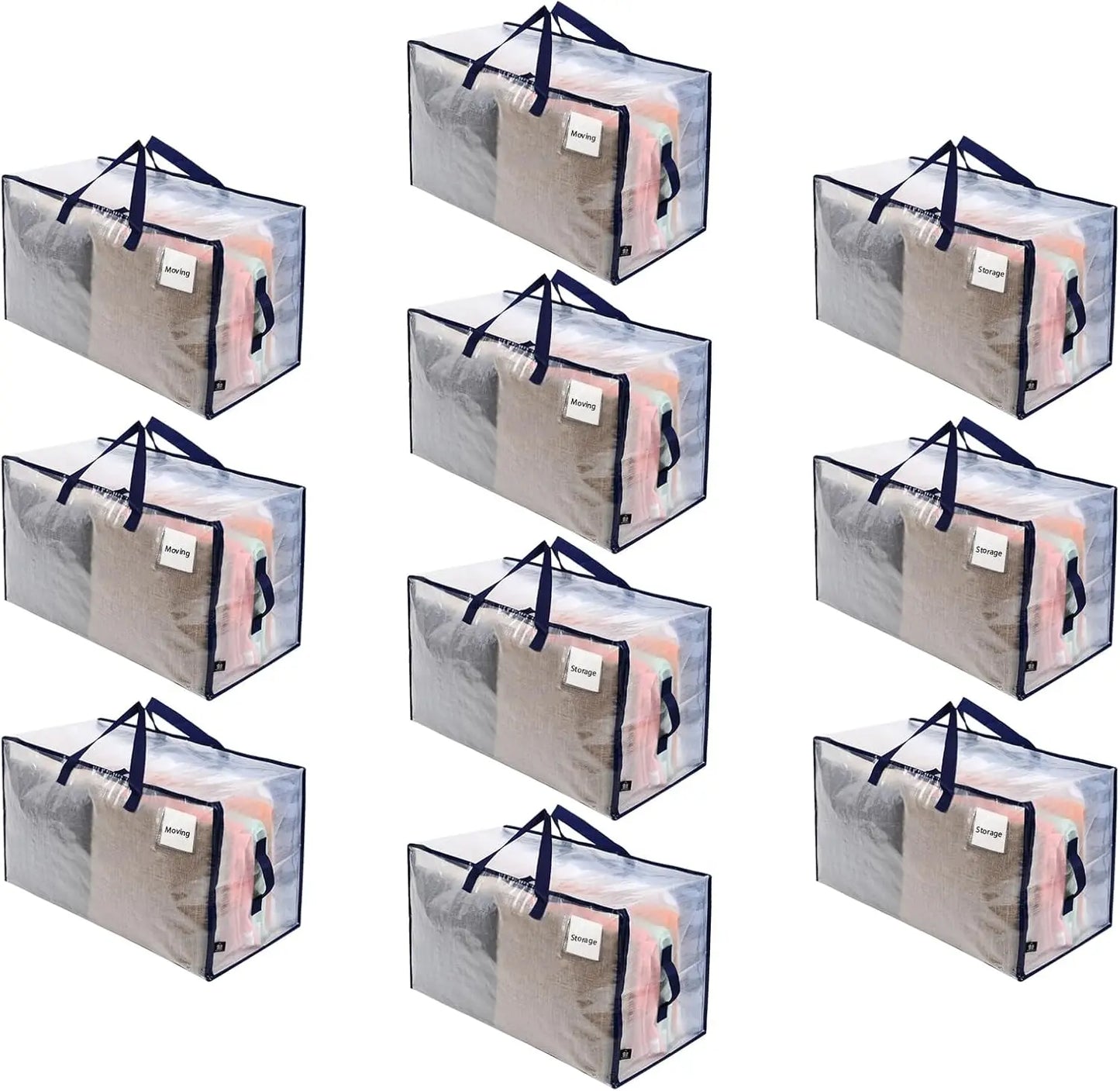 Heavy Duty 10 Pack Moving and Storage Bags