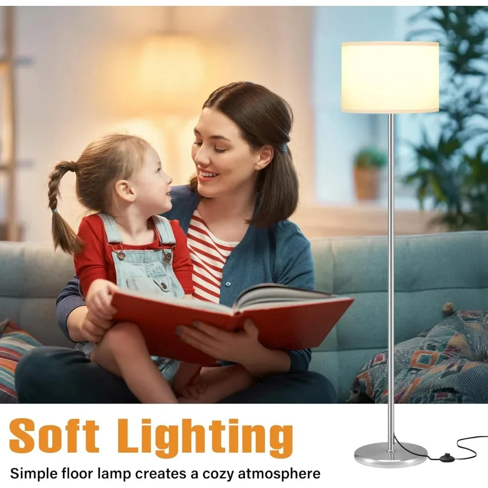 60'' Modern Floor Lamp with Shade