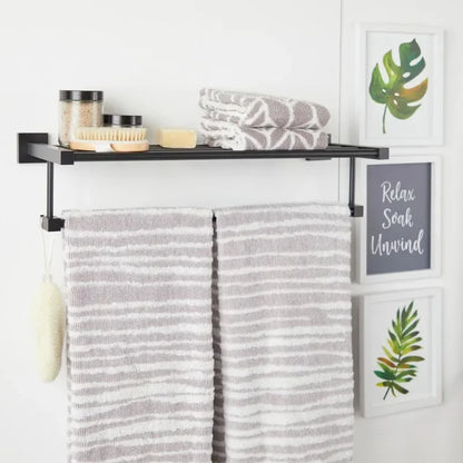 Towel Shelf with Bar, 24 Inch