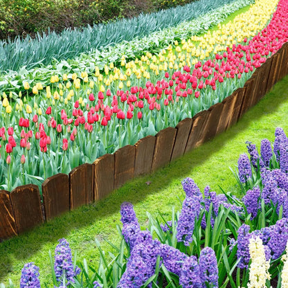 8 Pcs Wood Garden Edging Border 8 X 47 inches
