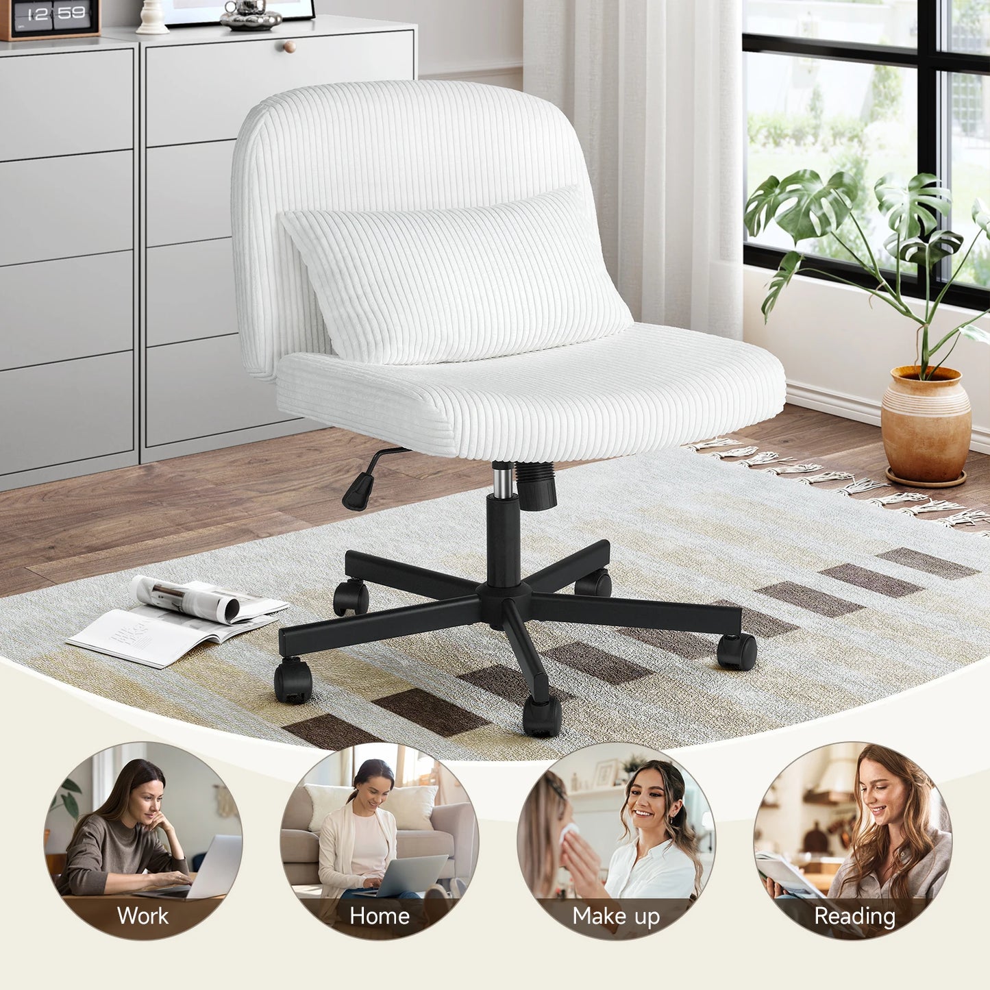 Massage Cross Leg Office Chair