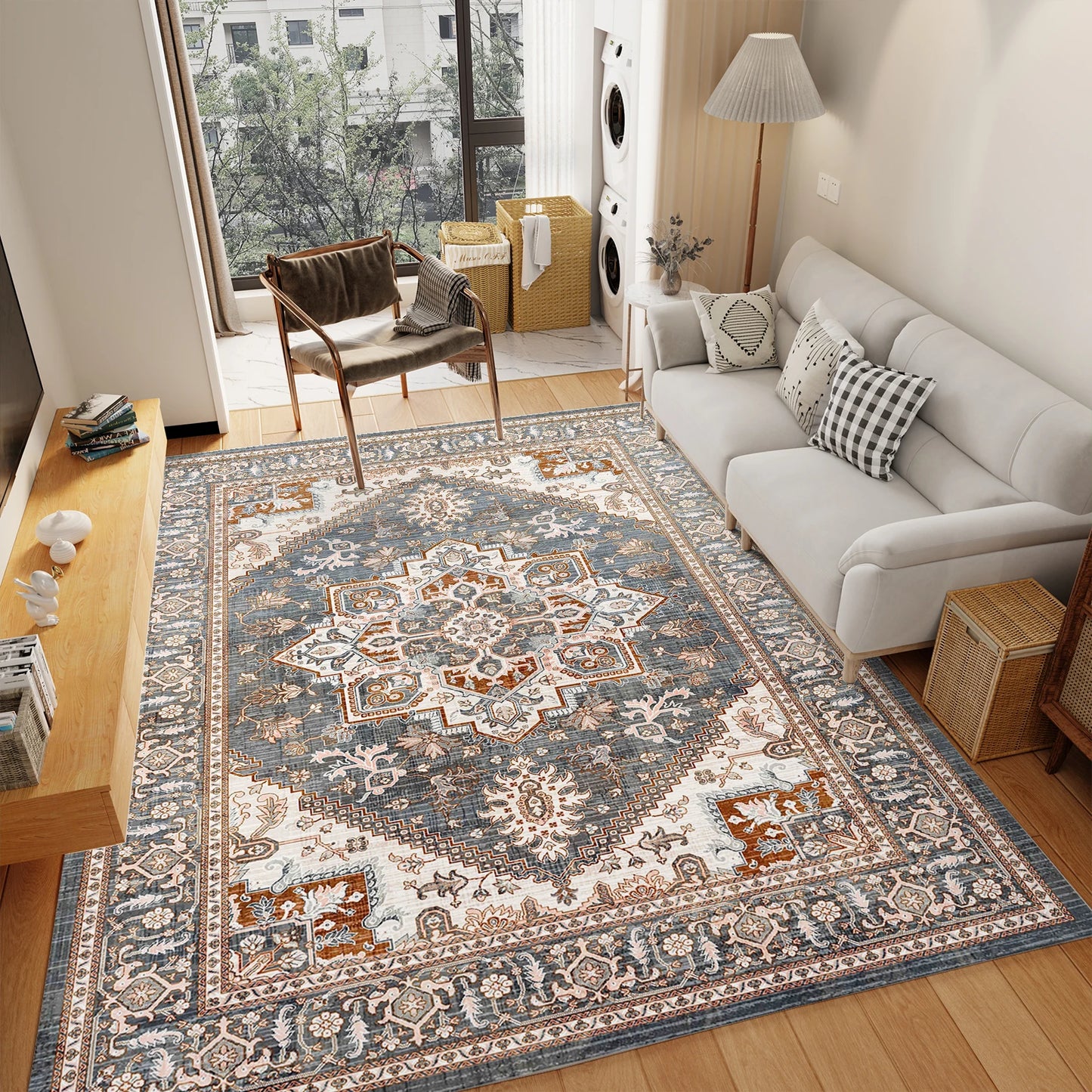 Washable Rug, with Non-Slip Backing