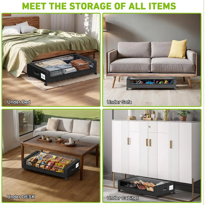 2-Pack Under Bed Storage Containers with wheels
