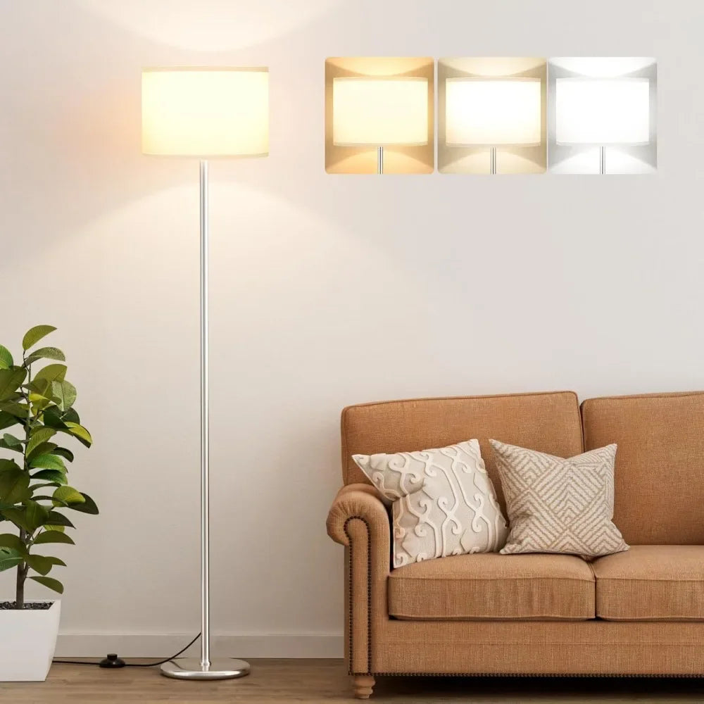 60'' Modern Floor Lamp with Shade