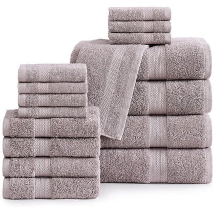 16 Piece Bath Towels - 100% Cotton