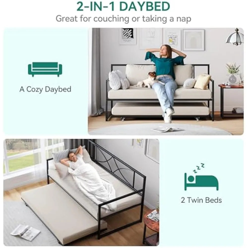 Twin Daybed with Pull Out Trundle