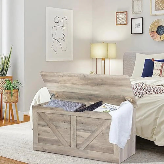 39.4" Wooden Storage Chest