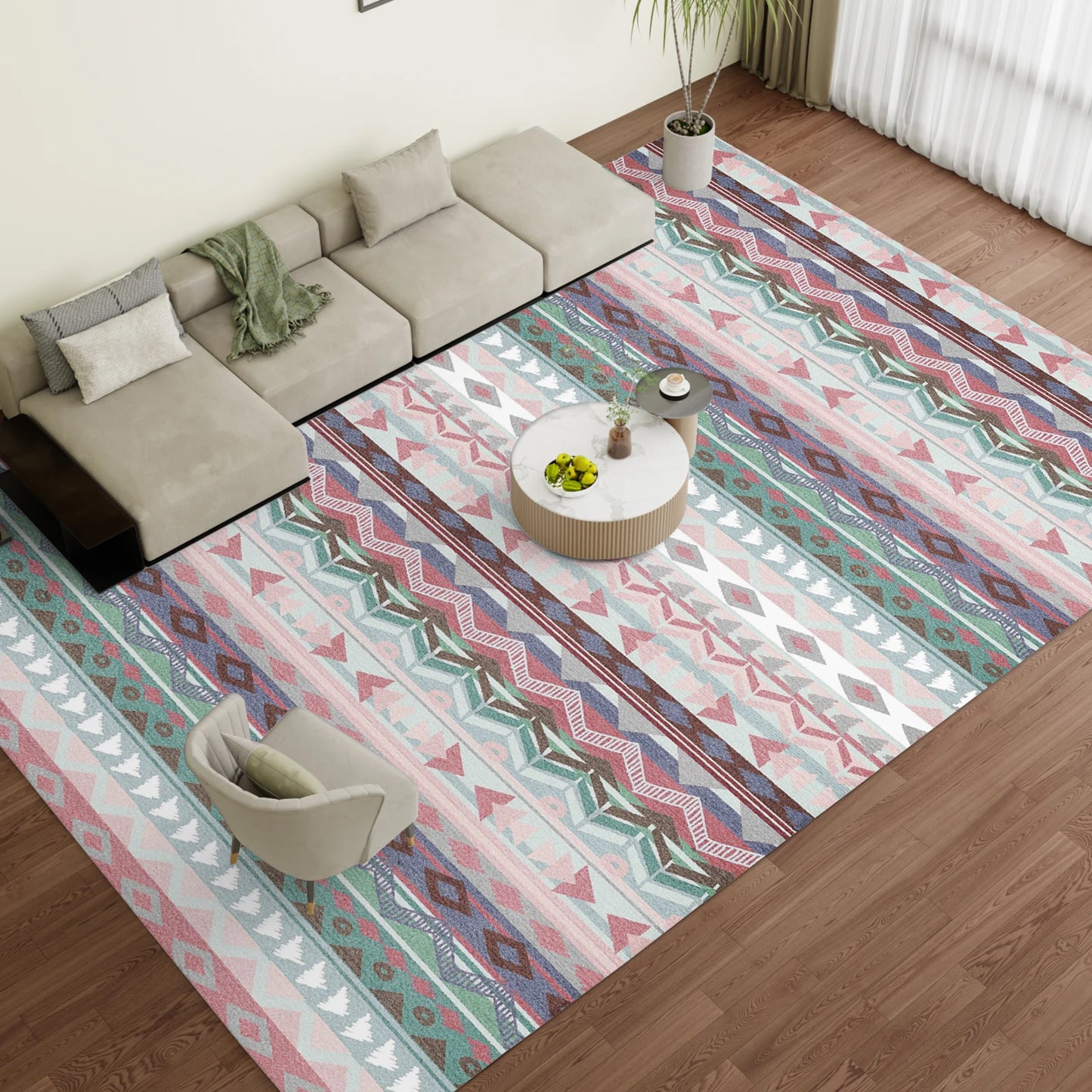 Washable Rug, with Non-Slip Backing