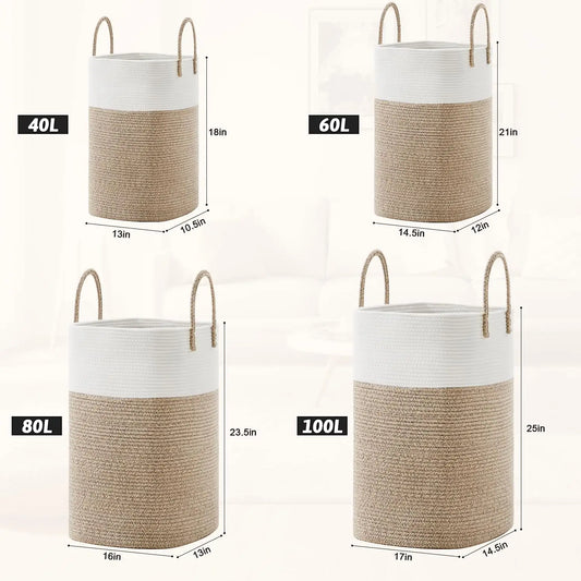 Woven Cotton Rope Laundry Hamper